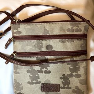 Dooney & Bourke Mickey Mouse Tonal Silhouette Canvas Crossbody Bag